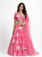 Blush Couture Floral Lehenga Ensemble