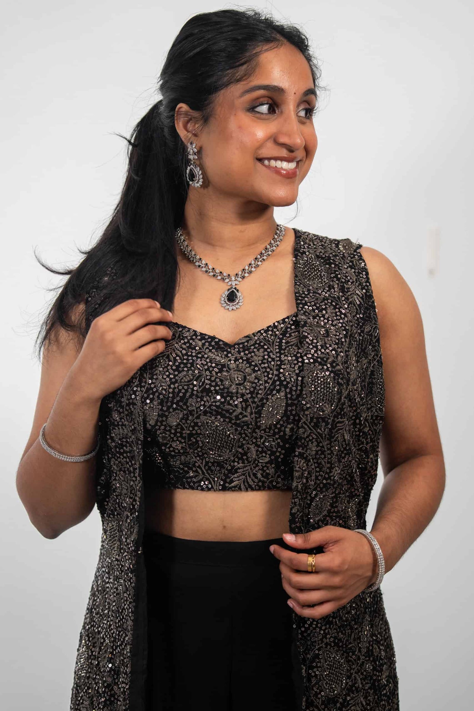 DSC02998-scaled-1.jpg Black Jacket Co-ord set - Image 1