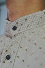 Elegant Beige Kurta Pajama - Image 3