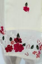 Handwork Warm White Salwar Suit - Image 3