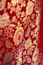 Brocade Red Banarasi Salwar Suit - Image 3