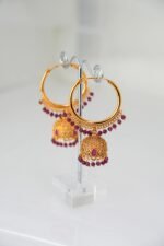 Ruby Hoop Jhumka - Image 2