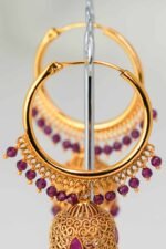 Ruby Hoop Jhumka - Image 3