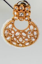Pearl Halo Chandbali - Image 4