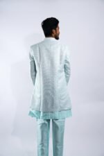Majestic Cyan Sherwani Set - Image 4