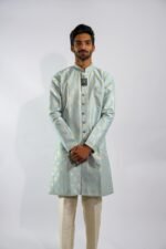 Regal Frost Blue Sherwani Set