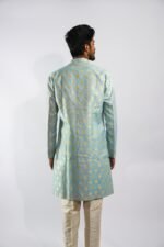 Regal Frost Blue Sherwani Set - Image 4