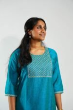 Azure Elegant Blue Kurti - Image 3