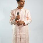 Exquisite Soft Pink Sherwani Set