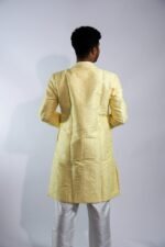 Chic Pastel Yellow Sherwani Set - Image 2