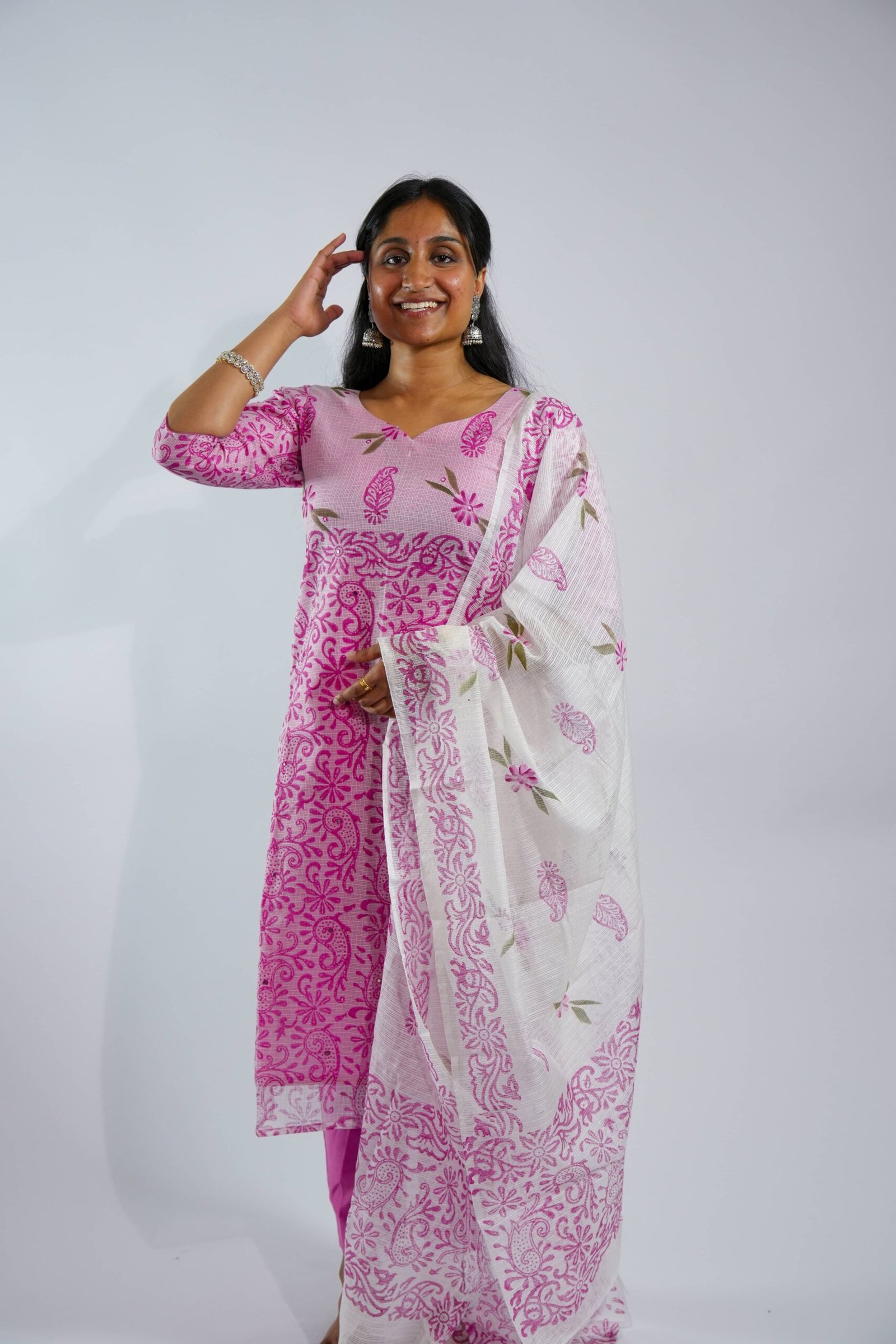 File-29.jpg Aurora Floral Pink Salwar Suit - Image 1
