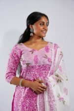 Aurora Floral Pink Salwar Suit - Image 3