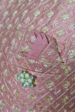 Elegant Dusty Rose Pink Sherwani Set - Image 3