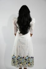 Embroidered Flora White Kurti - Image 4