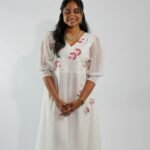 Elegant White A-Line Kurti