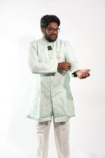 Elegant Pastel Green Sherwani Set