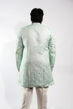 Elegant Pastel Green Sherwani Set - Image 2