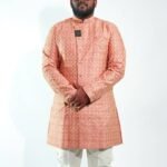 Elegant Dusty Rose Pink Sherwani Set