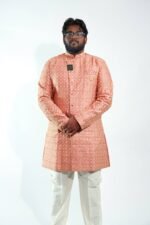 Elegant Dusty Rose Pink Sherwani Set