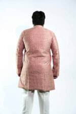 Elegant Dusty Rose Pink Sherwani Set - Image 2